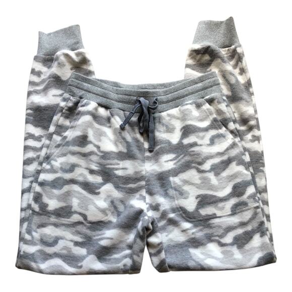 Hem & Thread Gray Camo Jogger Pants Drawstring Waist Womens Size Small - Picture 3 of 10